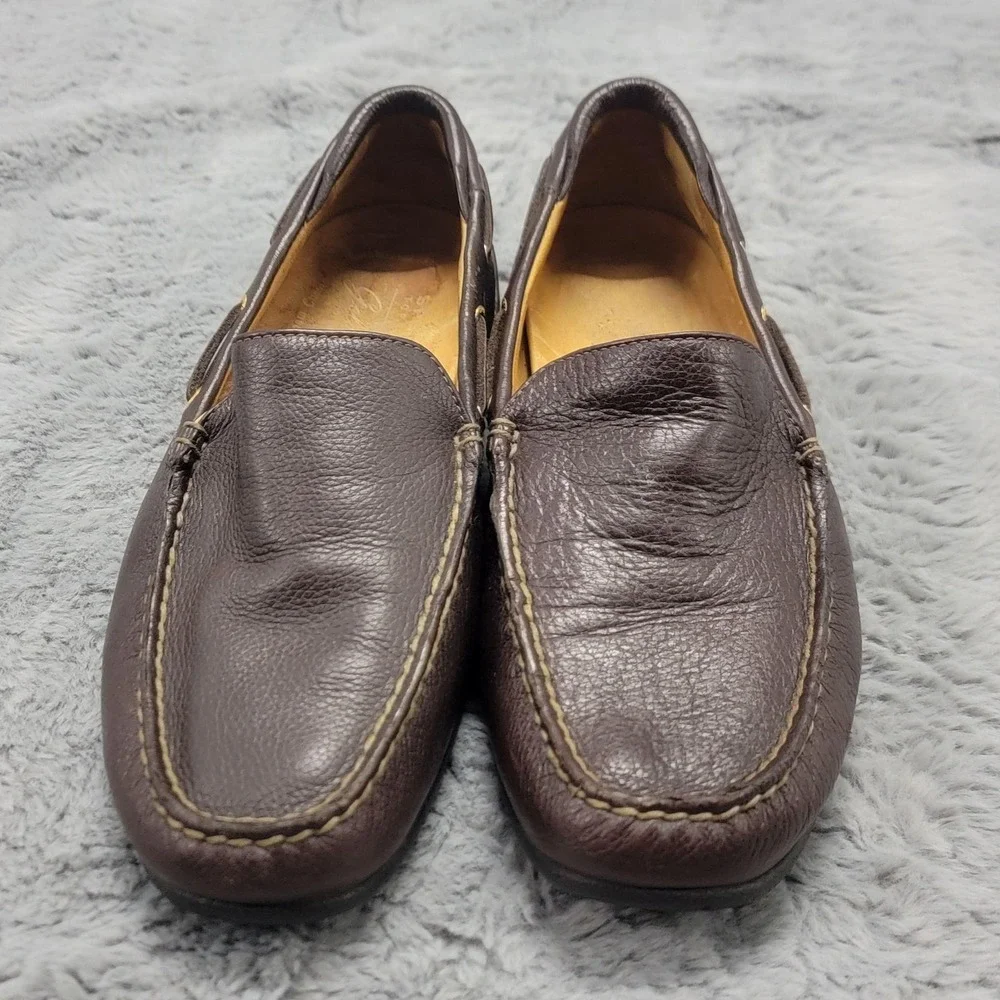 Sperry Top-Sider Gold Cup Shoes Mens 8 Brown Leather Boat Loafers Slip On